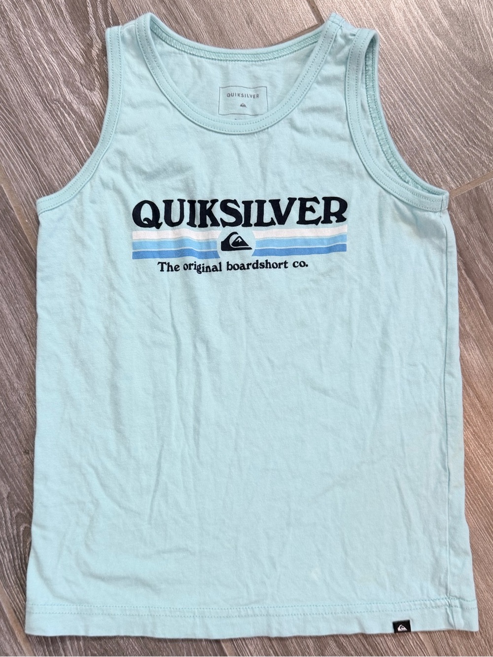 Quiksilver Boys size small Light Blue Tank logo tank Top